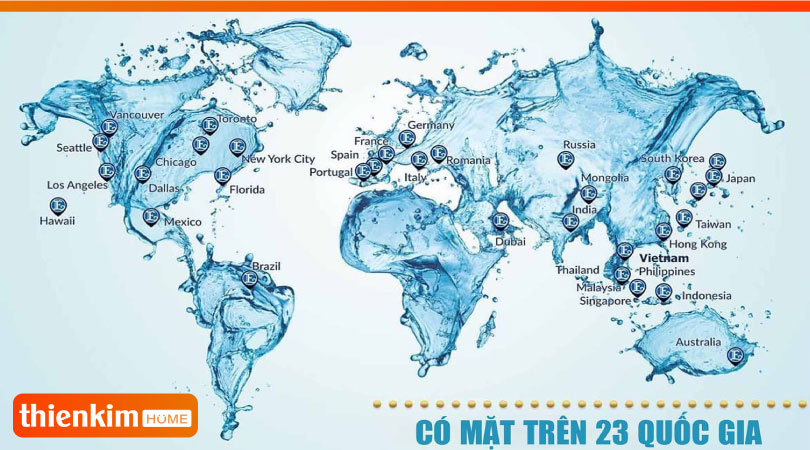 Máy điện giải ion kiềm Kangen LeveLuk SD501 Platinum phân phối khắp thế giới